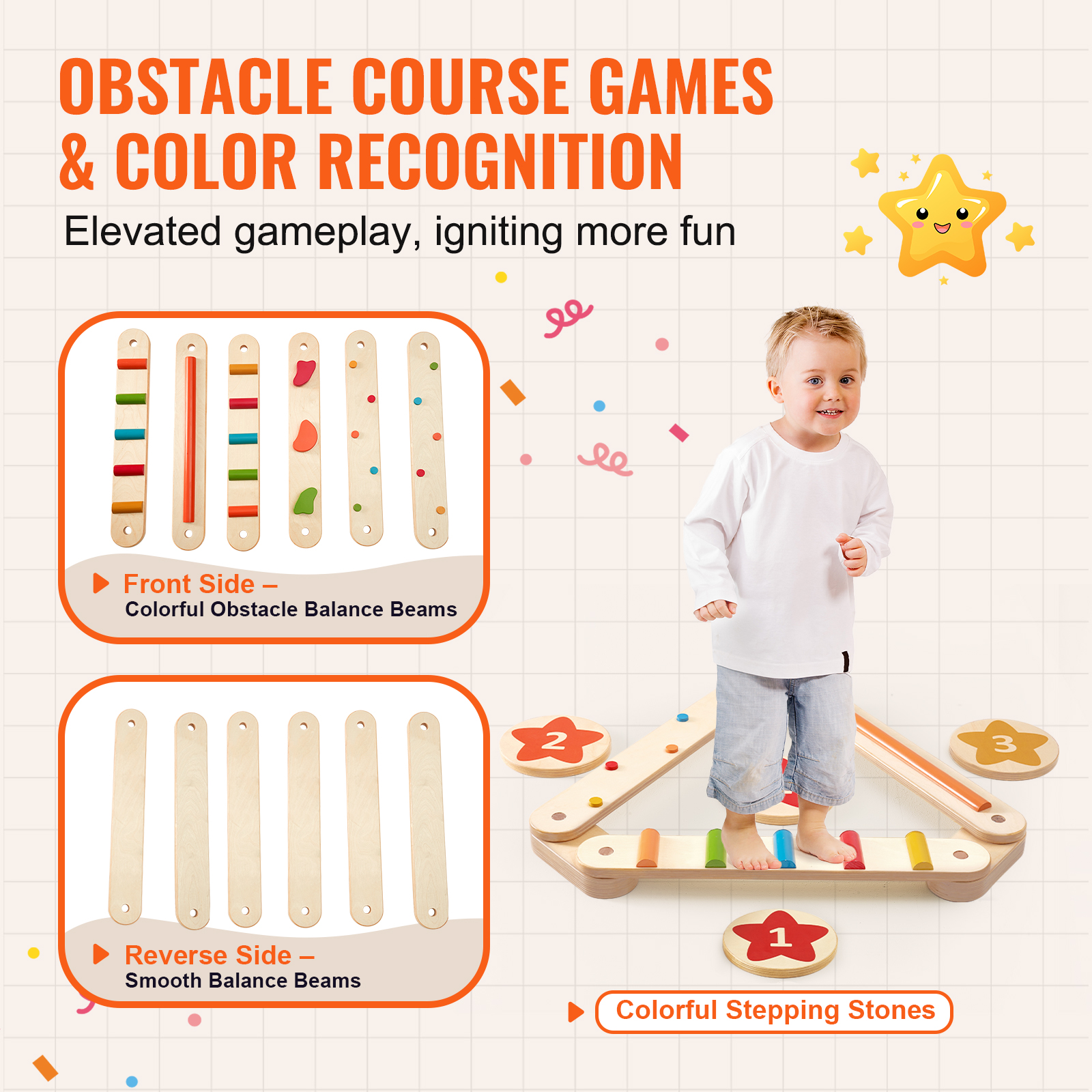 SucceBuy 6 PCS Balance Beam St - Kids Outdoor Balance Beam avaliação e preço