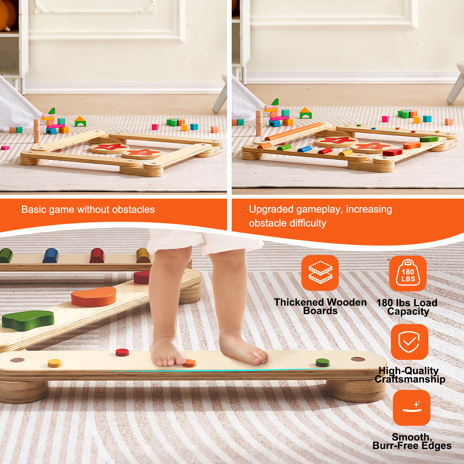 SucceBuy 6 PCS Balance Beam St - Kids Outdoor Balance Beam avaliação e preço