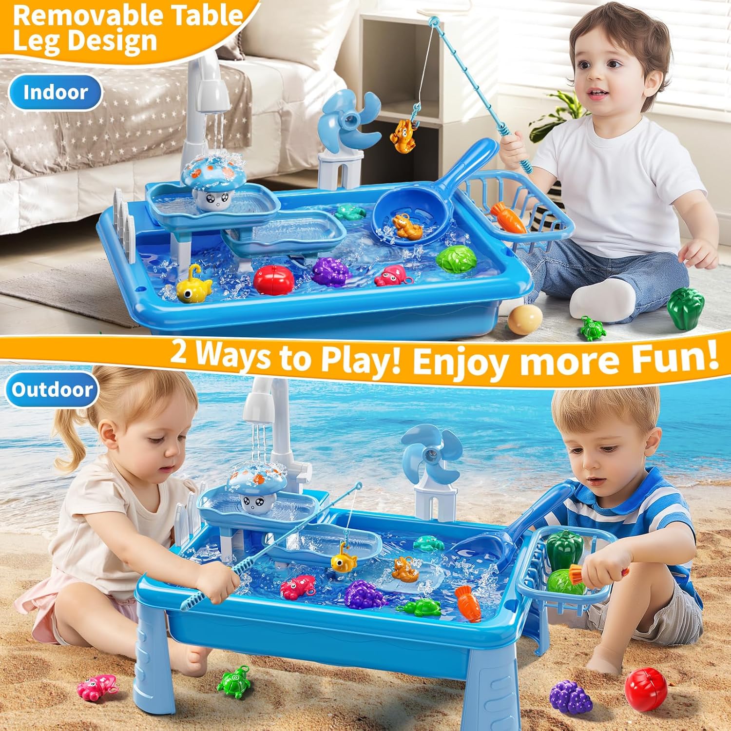Water Table Play Sink Toy for  - Kids Outdoor Folding Table avaliação e preço