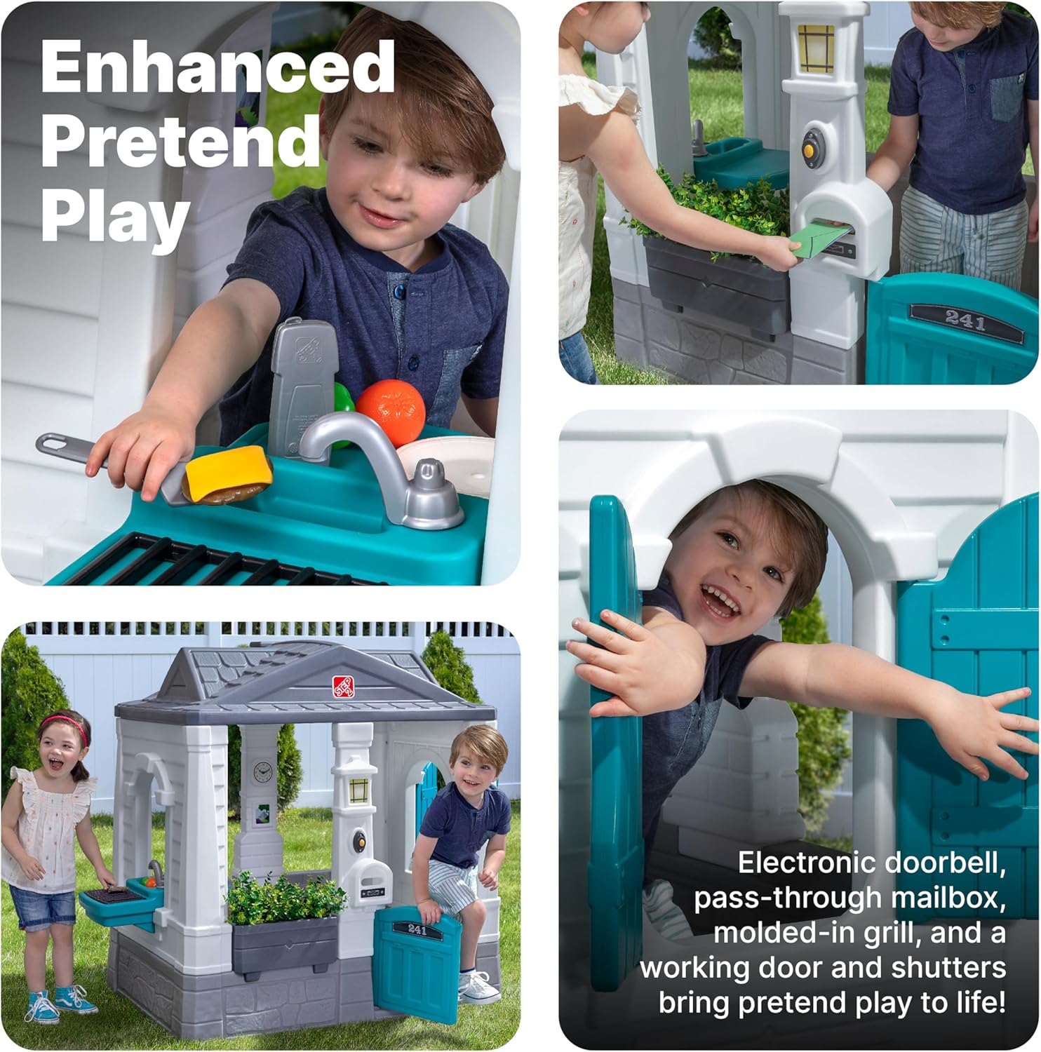 Neat & Tidy Cottage Kids Playh - Kids Outdoor Wooden Playset avaliação e preço