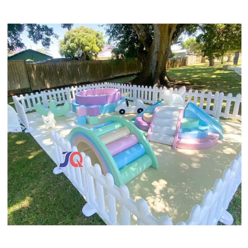 Macaroon-Colored Kids Soft Pla - Kids Outdoor Play Equipment avaliação e preço