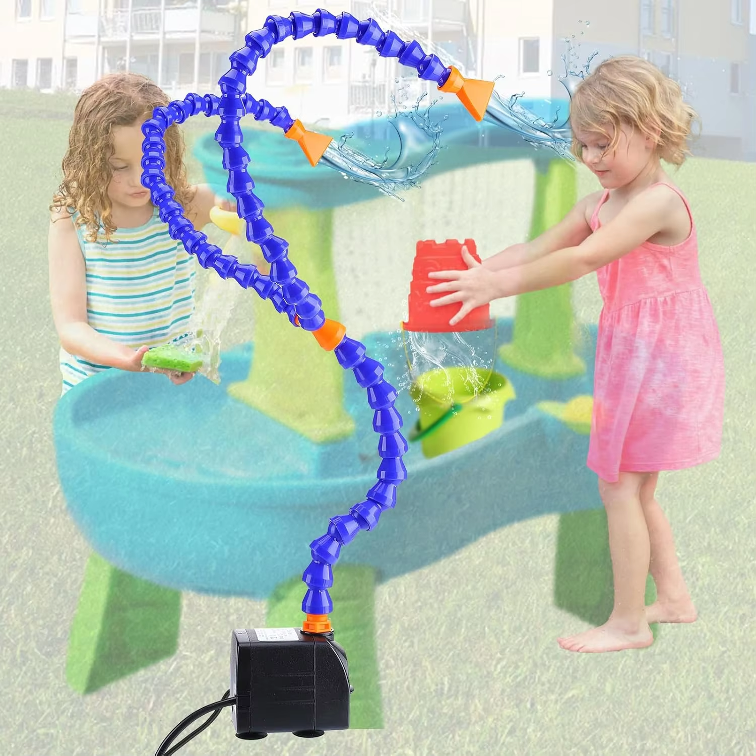 Water Table Pump - Adjustable  - Kids Outdoor Folding Table avaliação e preço
