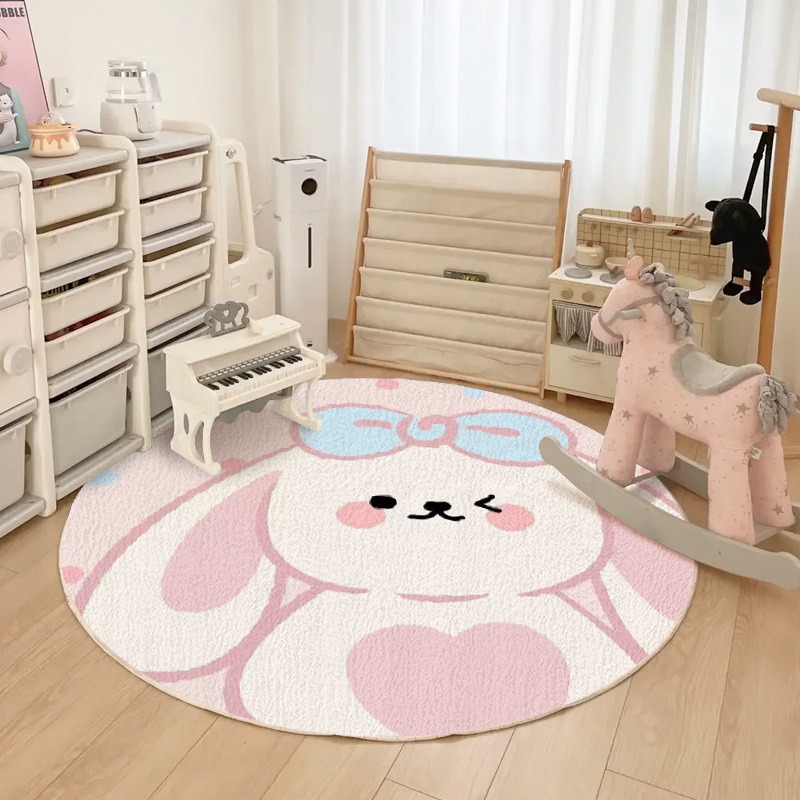 Round Rug Animal Print Cartoon - Kids Outdoor Chair And Table avaliação e preço