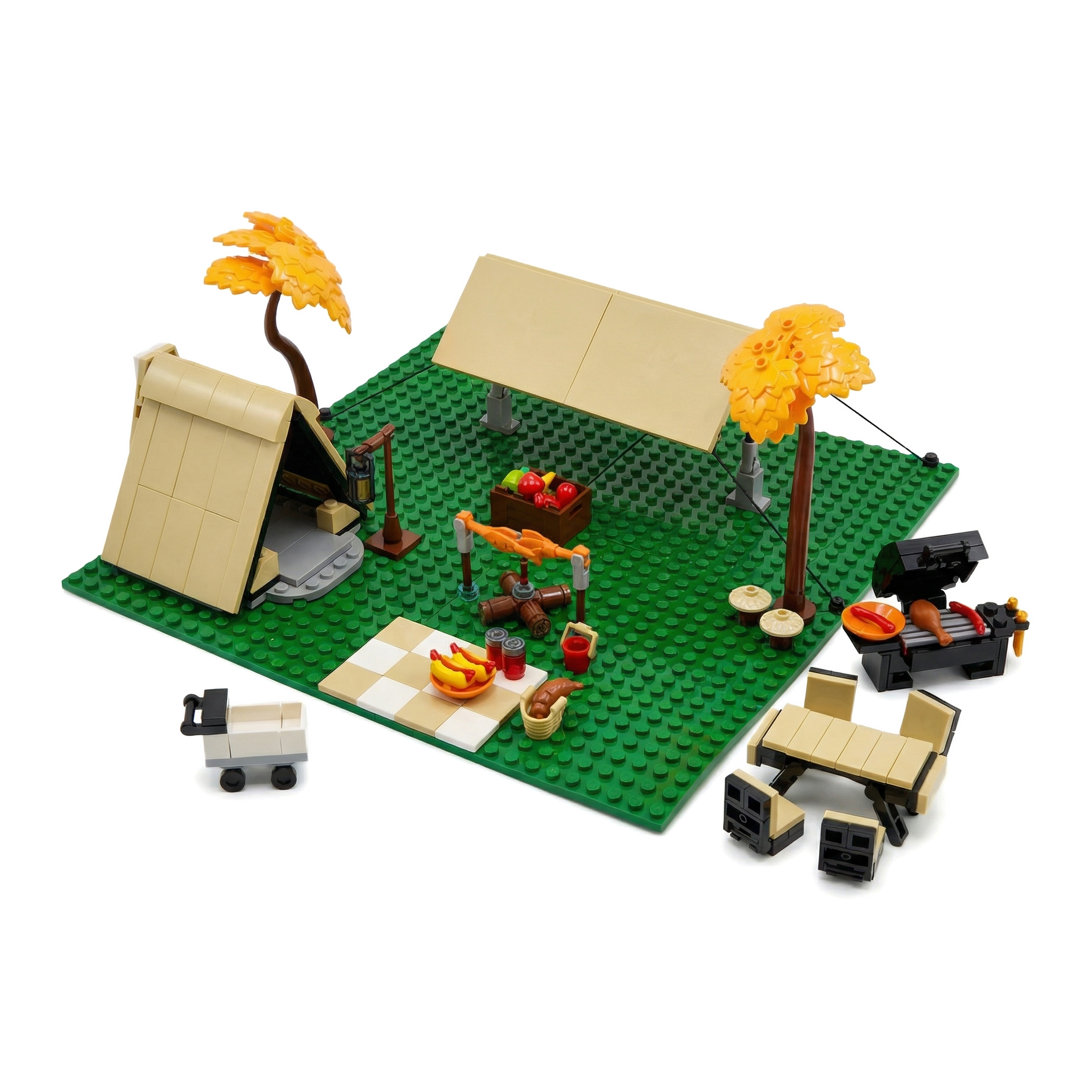 MOC Camping Picnicking Buildin - Kids Outdoor Folding Table avaliação e preço