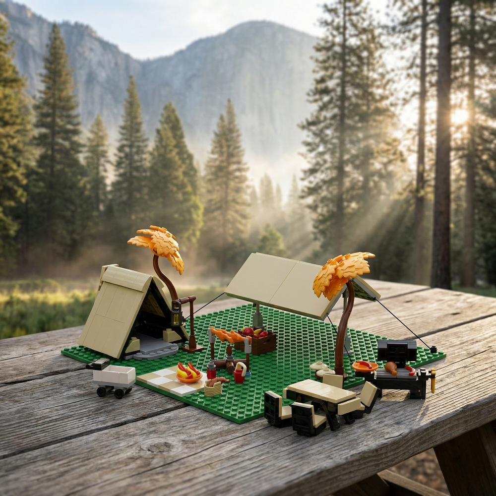 MOC Camping Picnicking Buildin - Kids Outdoor Folding Table avaliação e preço