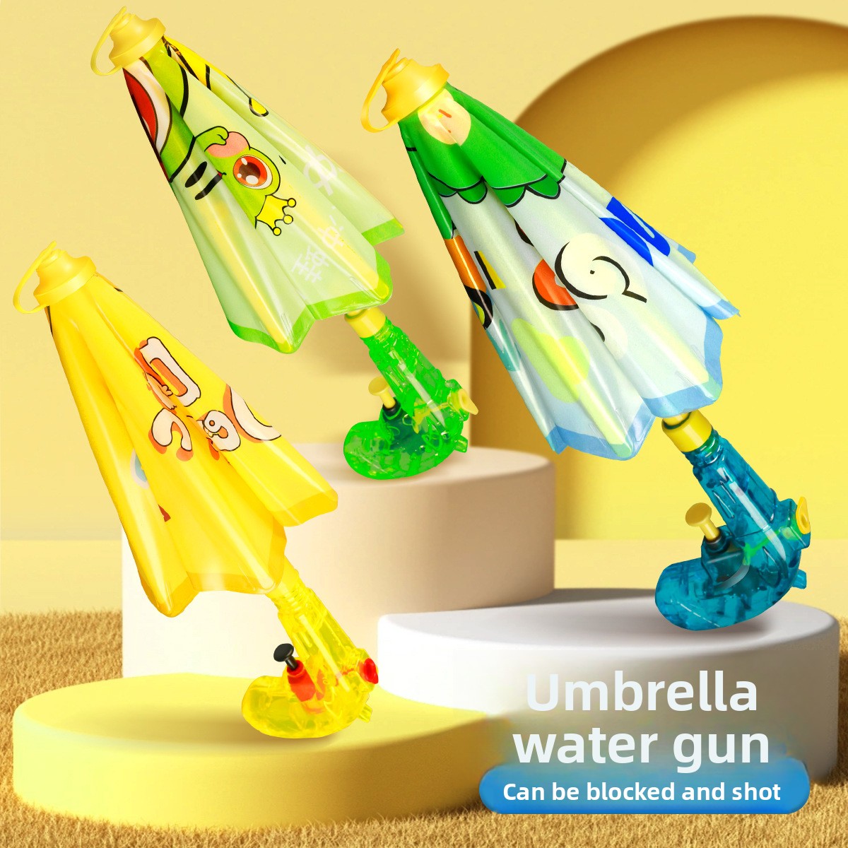 Cartoon Umbrella Water Gun Ado - Kids Outdoor Umbrella avaliação e preço