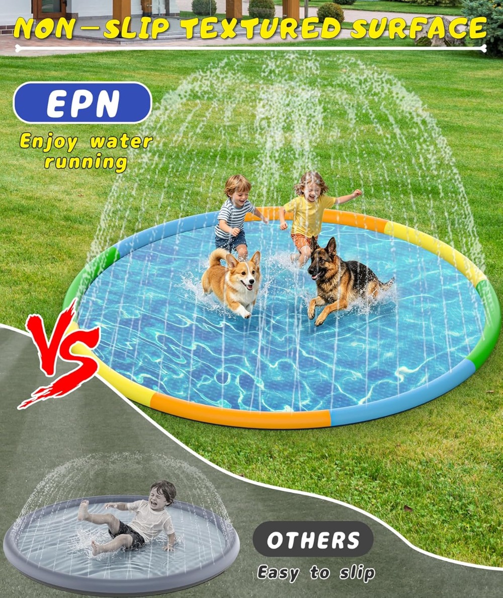 13FT Extra Large Splash Pad, T - Kids Outdoor Water Toys avaliação e preço