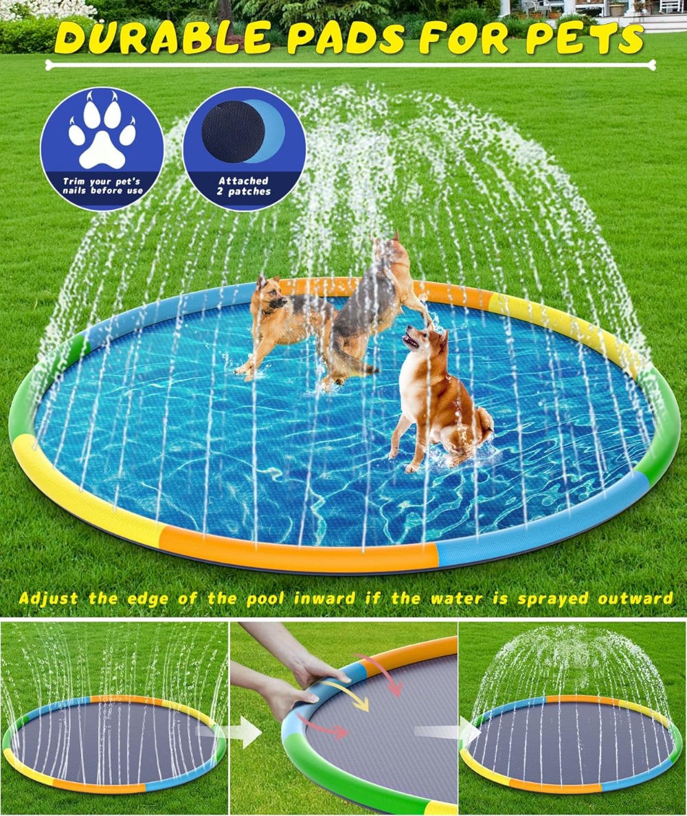 13FT Extra Large Splash Pad, T - Kids Outdoor Water Toys avaliação e preço